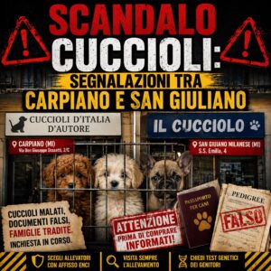 Cuccioli malati a Milano - cosa emerge tra Carpiano e San Giuliano